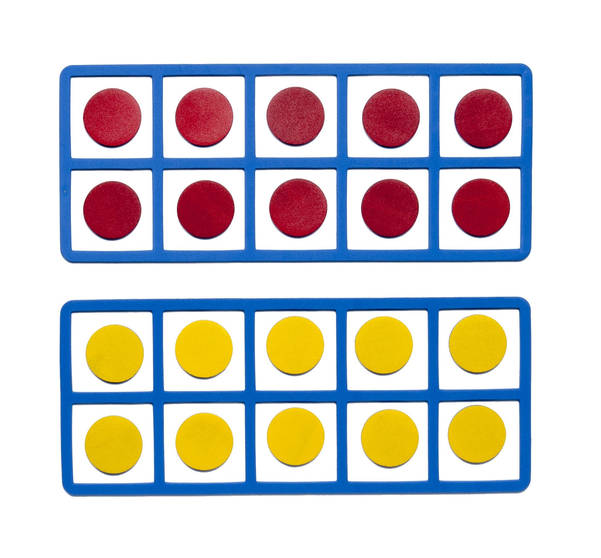 LEARNING ADVANTAGE Giant Magnetic Foam Ten Frames - In Home Learning Manipulative for Early Math - 2 Frames with 20 Disks - Teac
