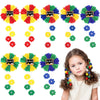 Obeoby 8PCS Hair Bows for Girls, Flower Hair Accessories Ribbon Bows With Alligator Clips for Back to School Gift, 4 Colors