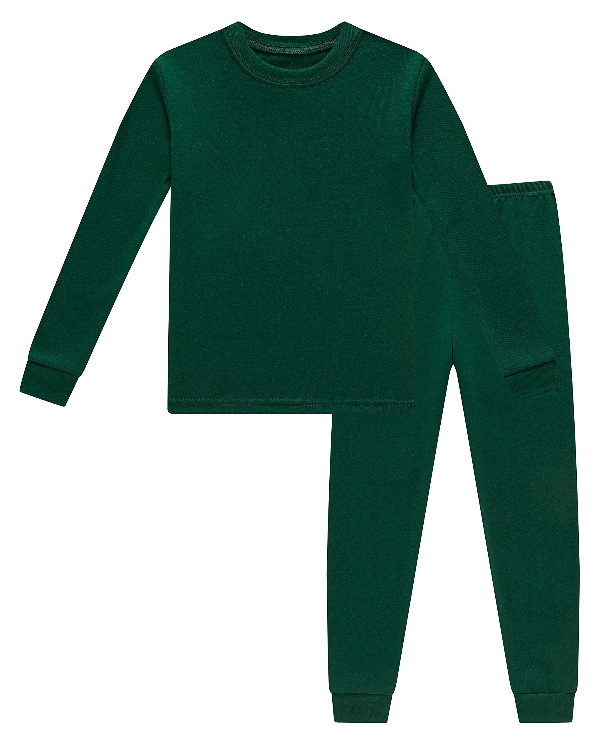 Family Feeling Boys Girls Kids Pajamas Solid Colors 2 Piece Pajama Set Cotton To WBBAPB084VDS68H