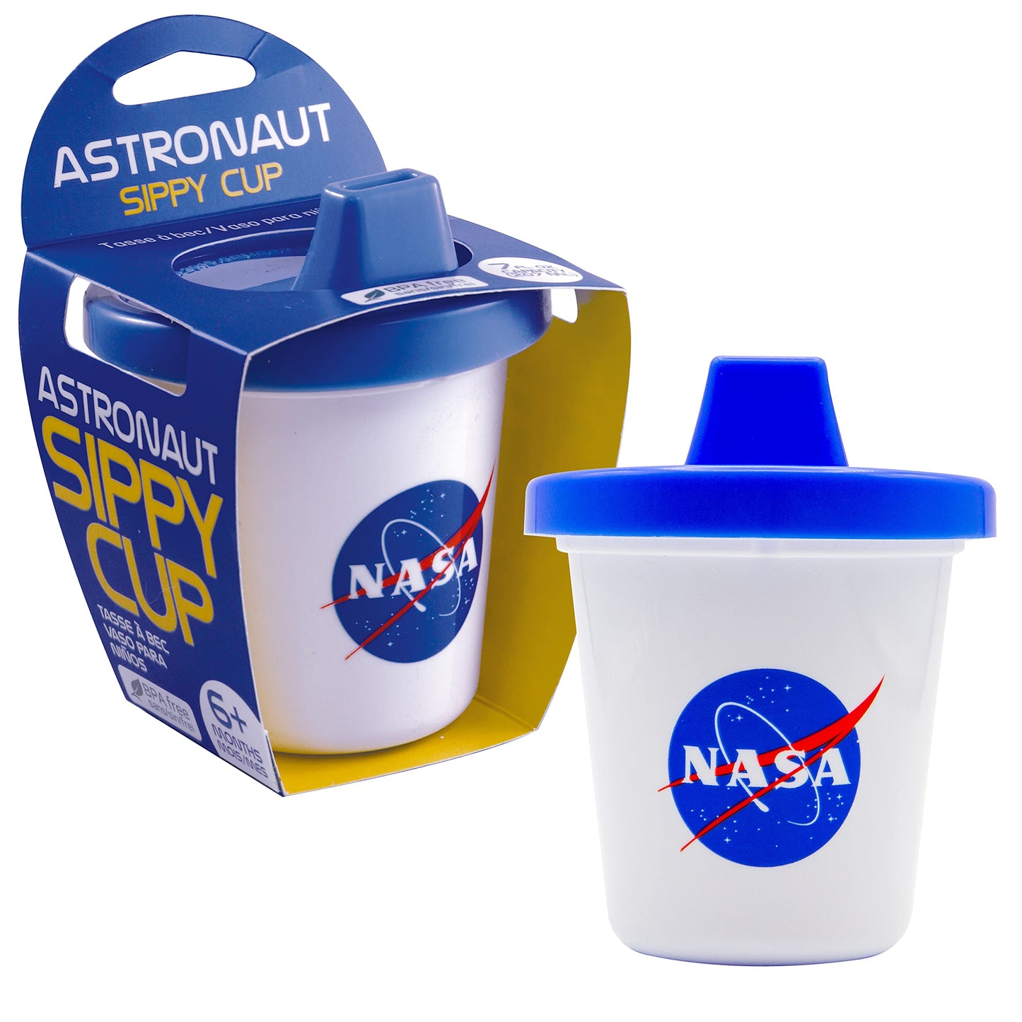 Gamago Nasa Baby Sippy Cup - Adorably Cute Learner Sippy Cup For Babies, Toddlers And Kids - 6+ Months Old - Holds 7 Ounces - Bp