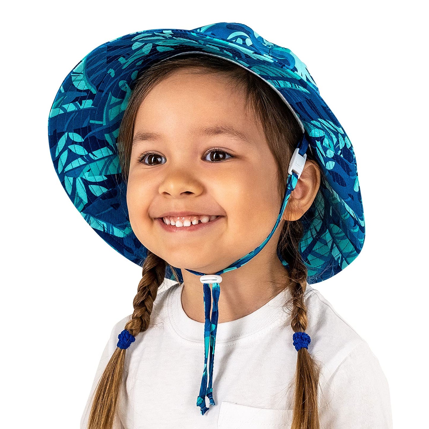 Jan & Jul Foldable Cotton Bucket Hat For Toddler Kids, Uv Protection (L: 2-5T, Cool Tropical)