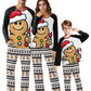 Iffei Matching Family Pajamas Sets Christmas Pj'S Gingerbread Print Top And Bottom Sleepwear Jammies With Pockets Black White 9-