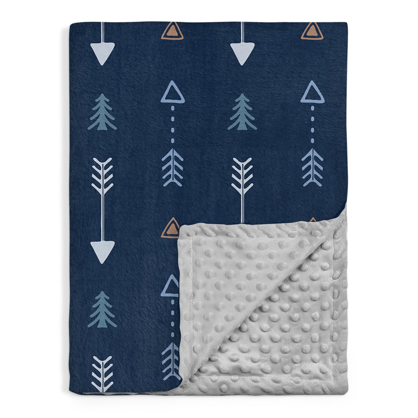 SANDJEST Kid Blanket for Boys with Double Layer Dotted Backing - Arrows Printed 30 x 40 Receiving Blankets Kids Gift for Birthda