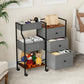 Modanais Baby Diaper Caddy Organizer And Storage - 3 Tier Rolling Cart With Dividers And Drawers, Easy To Assemble, Mobile Utili