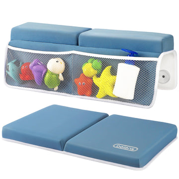 beiens Bath Kneeler and Elbow Rest Pad Set - 1.5 Comfortable Thick Baby Bath Kneeler Pads, Quick Dry Soft Kneeling Pad for Bab