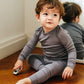 Vaenait Baby Kids Long Sleeve Modal Sleepwear Pajamas 2Pcs Set Modal Grey Xl