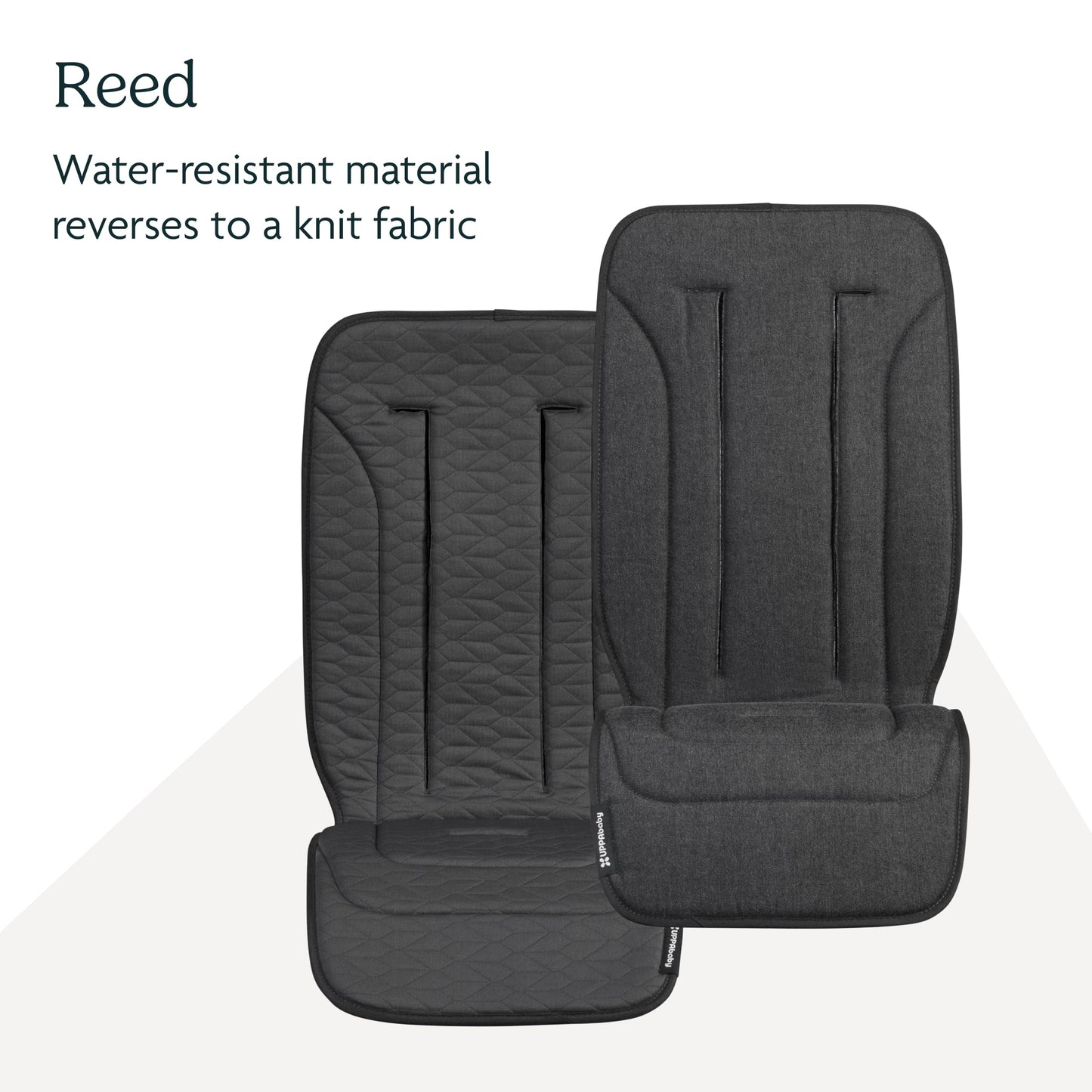 Uppababy Reversible Seat Liner/Water-Resistant And Comfortable/Easy Stroller Attachment/Reed (Charcoal Denim/Cozy Knit)