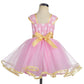 Dressy Daisy Toddler Girl Polka Dots Fancy Dress Up Costume Birthday Party Tulle Dresses with Headband Size 4T to 5T Pink 203