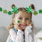 St Patricks Day Korker Hair Bow Clip 3'' Irish Green Shamrock Curly Corker Fireworks Alligator Barrette Toddler Baby Girls Kids