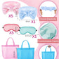 Sintuff 24 Pcs Kids Spa Party Supplies For Girls 6 Spa Party Robes 6 Tote Bags 6 Headbands 6 Eye Masks(Size 10,Sky Blue Birthday