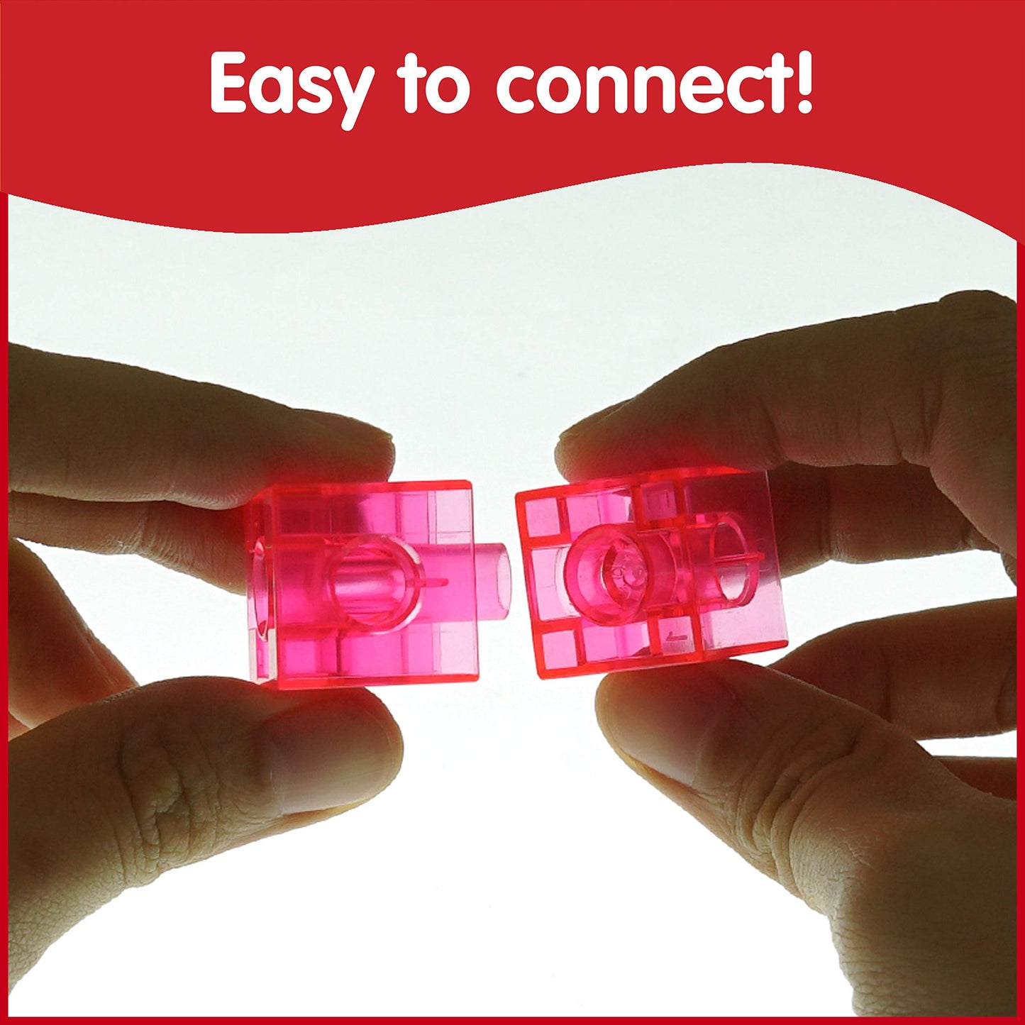 edxeducation Translucent Linking Cubes - Construction Toy for Early Math - Set of 100 - 0.8 Inch - Light Table Toy - Elementary