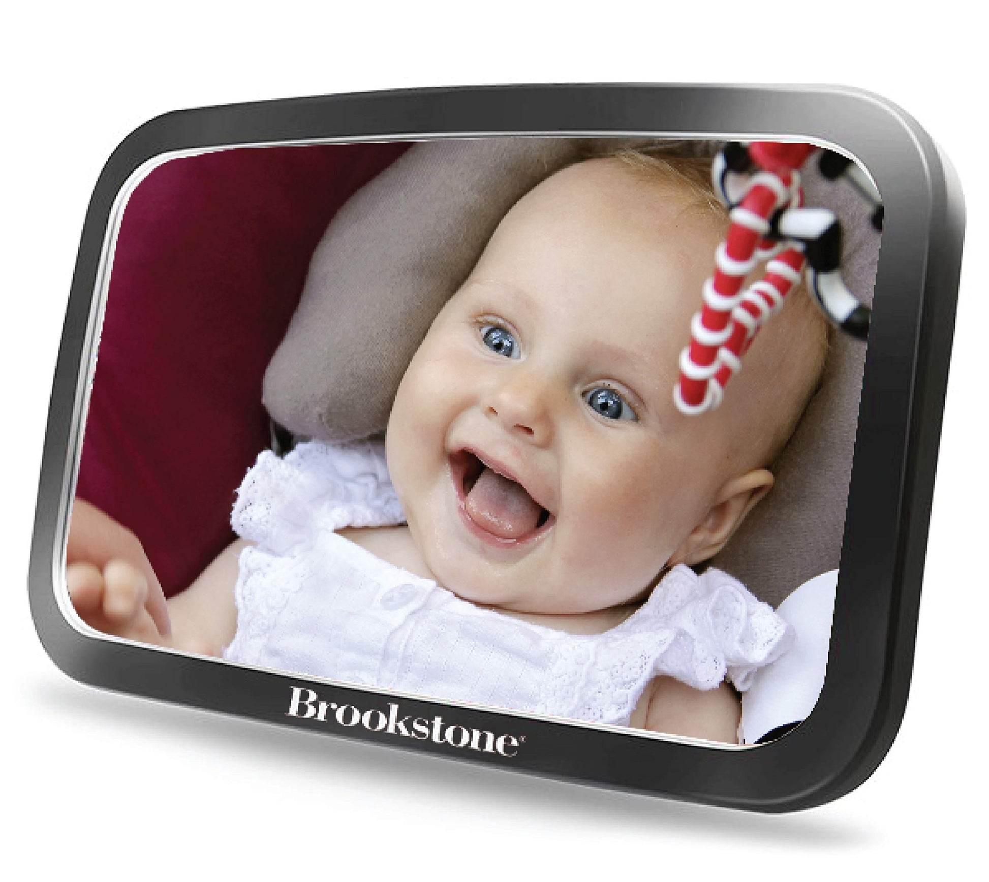 Brookstone Baby Car Mirror, Car Seat Mirror for Newborn, Baby Essentials with Safe Wide Design, Newborn Essentials Must Haves