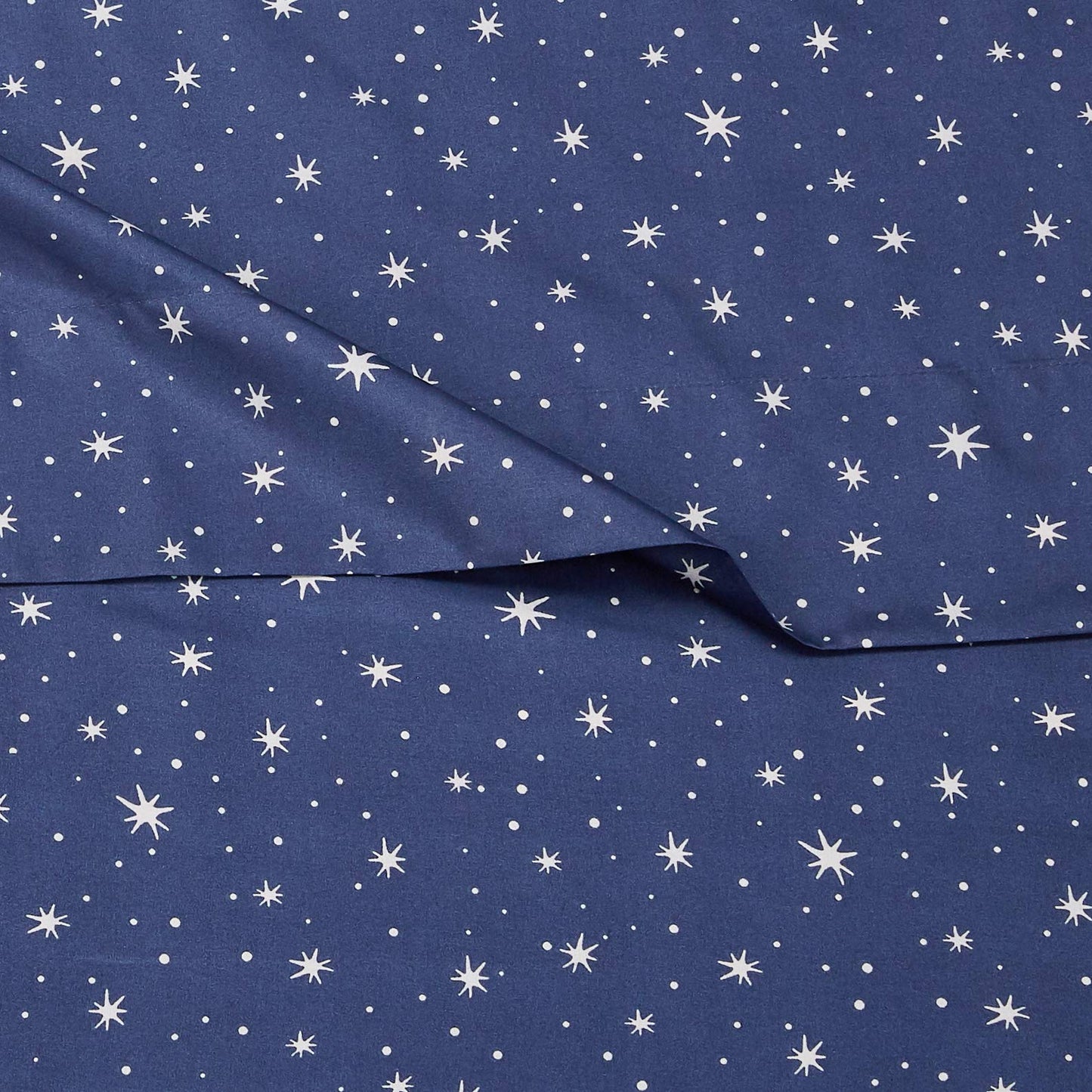 Amazon Basics Kid'S Soft Easy-Wash Lightweight Microfiber 3-Piece Sheet Set, Toddler, Navy Galaxy
