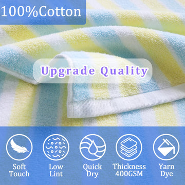 Voova & Movas Toddler Towels For Boys - 100% Cotton (3-10Years) - Quick Dry Absorbent Lightweigh Hooded Wrap Towel For Pool | Sw