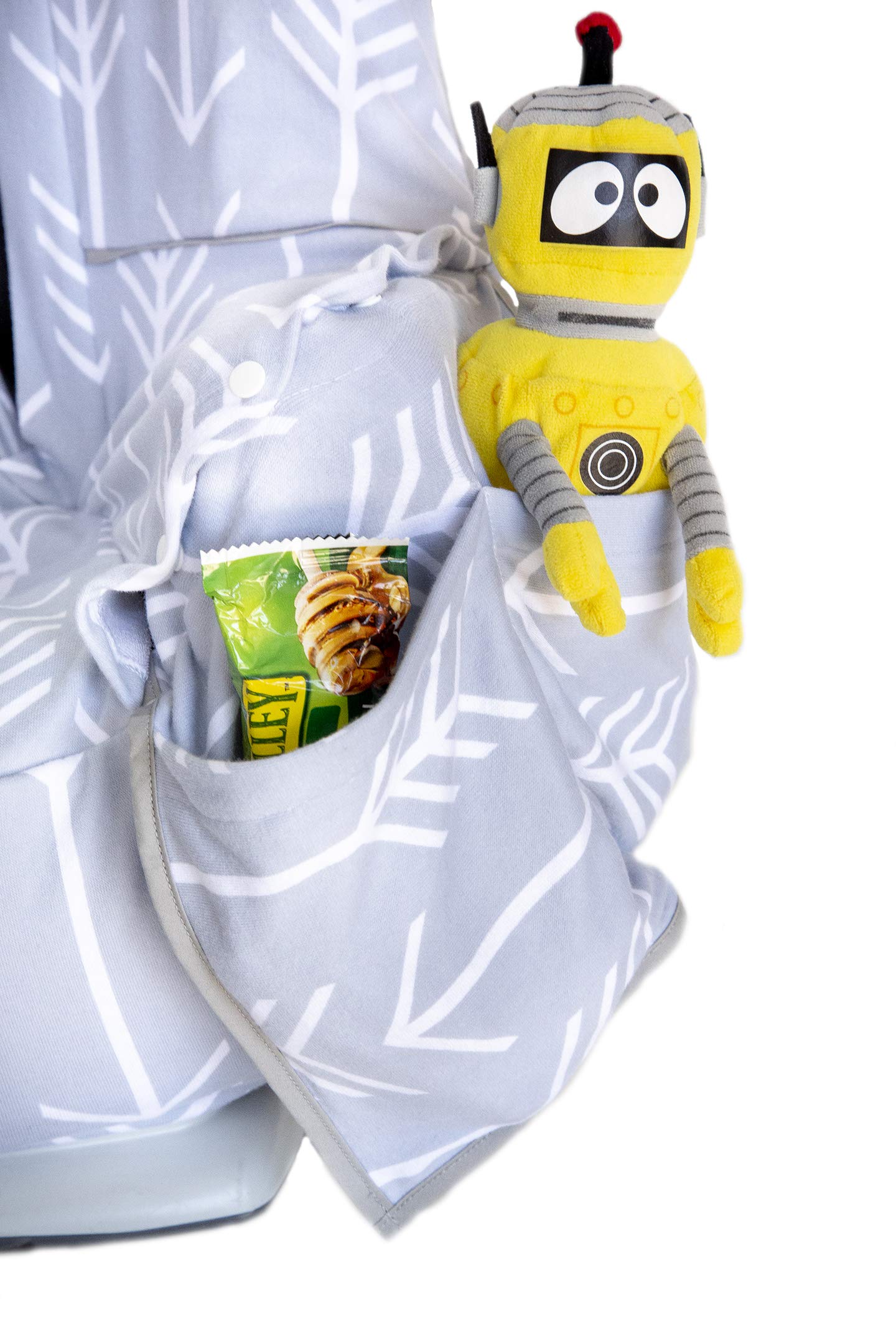 Niko Easy-Wash Children'S Car Seat Cover & Liner - Cotton Jersey Gray & White Arrow Pattern - Universal Fit - Crash Tested - Wat