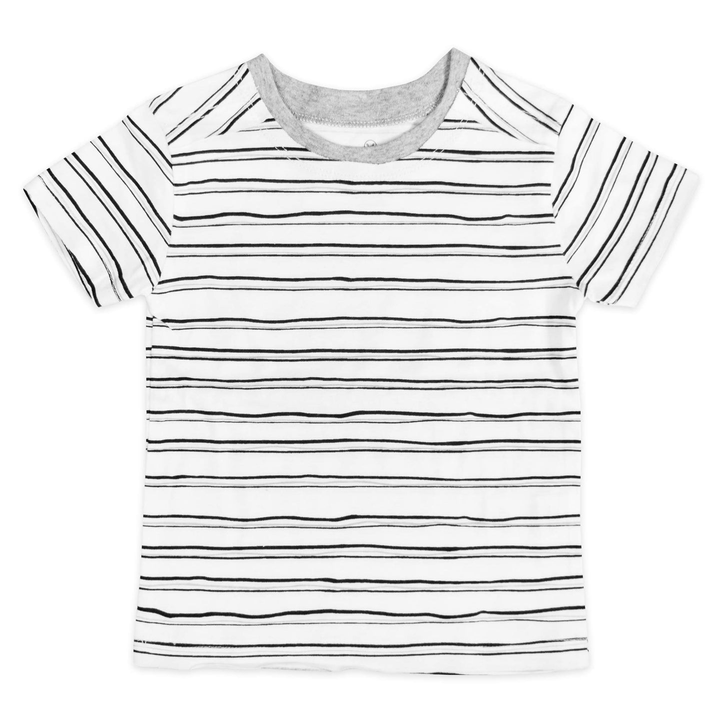 Honestbaby Organic Cotton Short Sleeve T-Shirt Multi-Packs, 5-Pack Pattern Play, Preemie