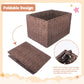 Wisreach Wooden Baby Shower Crate Closet, Foldable Handwoven Storage Basket With Handle For Shower Gifts