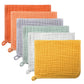 Hicarer 6 Pcs Girl Muslin Burp Cloths Cotton Burping Spit Rags Large 20 x 10 Inch 6 Layers Newborn Soft Absorbent Multicolor Was