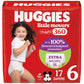 Huggies Size 6 Baby Diapers, Little Movers HuggFit 360 Baby Diapers with 360 Waistband, Size 6 (35+ lbs), 17 Count, Packaging Ma