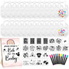 Newwiee 55 Pcs White Bibs for Baby Decorating Design a Bib Decorate Plain newborns Bibs Wooden Sign for Baby Shower Games Kit(Ra