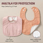 Poikshark 6-Pack Muslin Baby Bibs For Unisex Boys Girls, Soft Cotton Baby Drool Bibs, Solid Colors, Drooling And Teething Bibs F