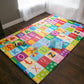 Baby Care Play Mat (Large, Playful - Zoo Town) 82 x 55 Original One-Piece Reversible Rollable Waterproof Play Mat for Infant
