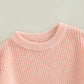 Afunbaby Baby Girl Boy Knit Sweater Blouse Pullover Sweatshirt Warm Crewneck Long Sleeve Tops For Infant Toddler (6-9 Months,Lit