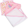 Spasilk 3 Pack Soft Terry Hooded Towel Set, Pink