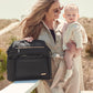 Skip Hop Diaper Bag Backpack: Mainframe Large Capacity Wide Open Structure With Changing Pad & Stroller Attachement, Black With