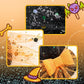 YanJie Halloween Headband for Infants Mini Witches Hat Glitter Nylon Headbands 3 Witch Hats with Orange Baby Bow Stretchy Head