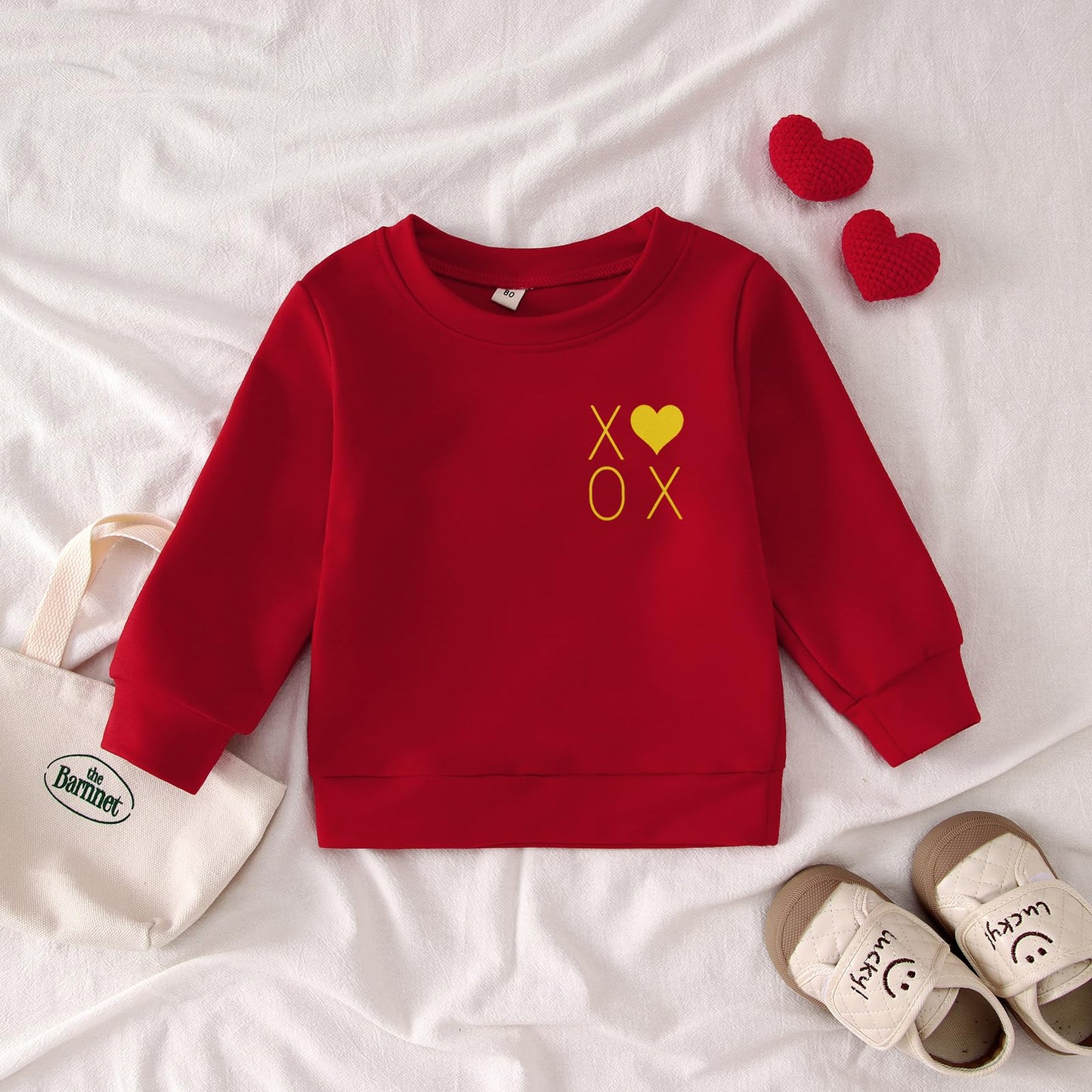 Gliglittr Toddler Baby Boy Valentines Day Sweatshirt Mr Steal Your Heart Long Sleeve Shirt Xoxo Crewneck Pullover Top Outfit (Re