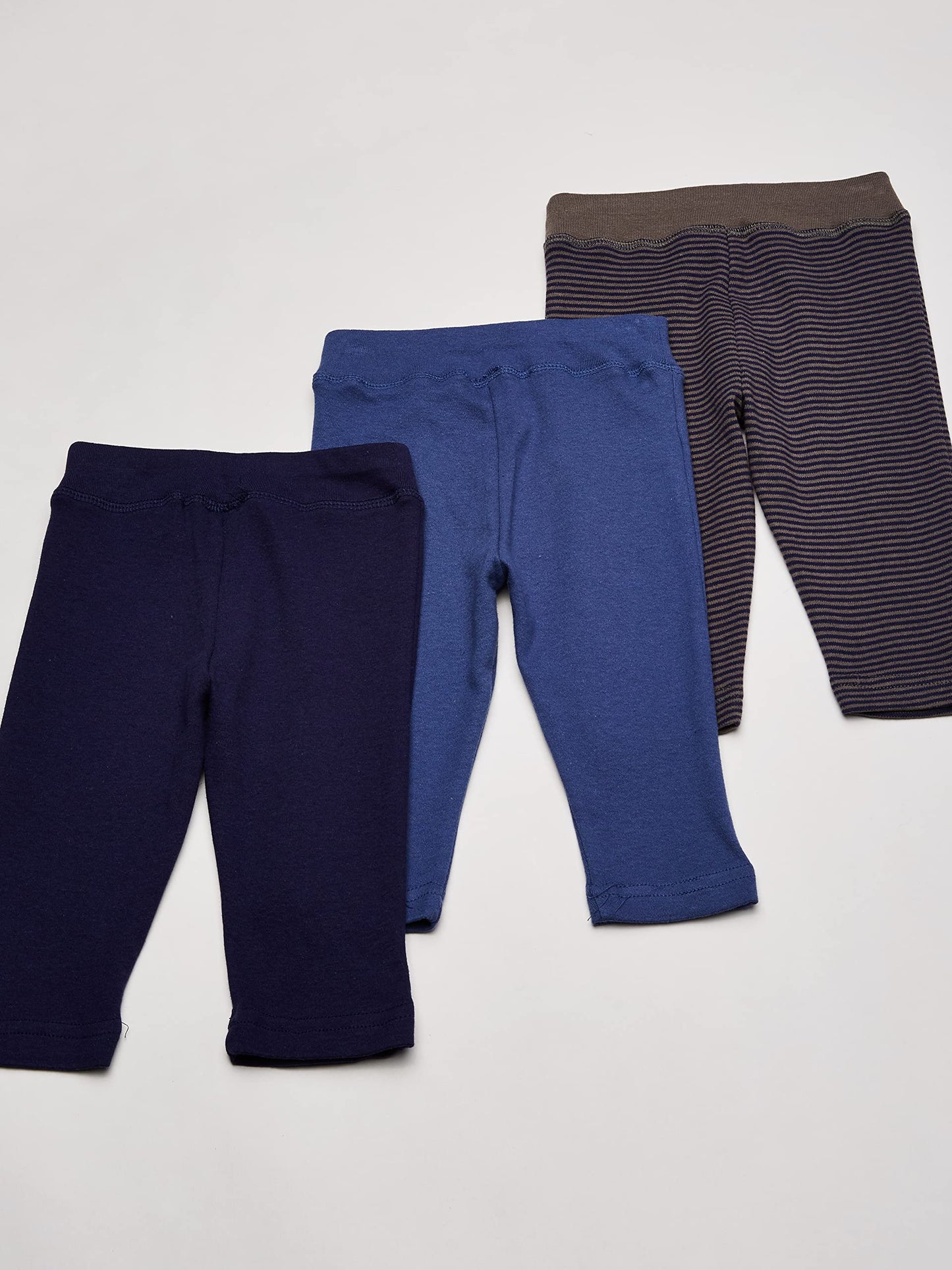 Hudson Baby Unisex Baby Cotton Pants And Leggings Charcoal Stripe, 12-18 Months