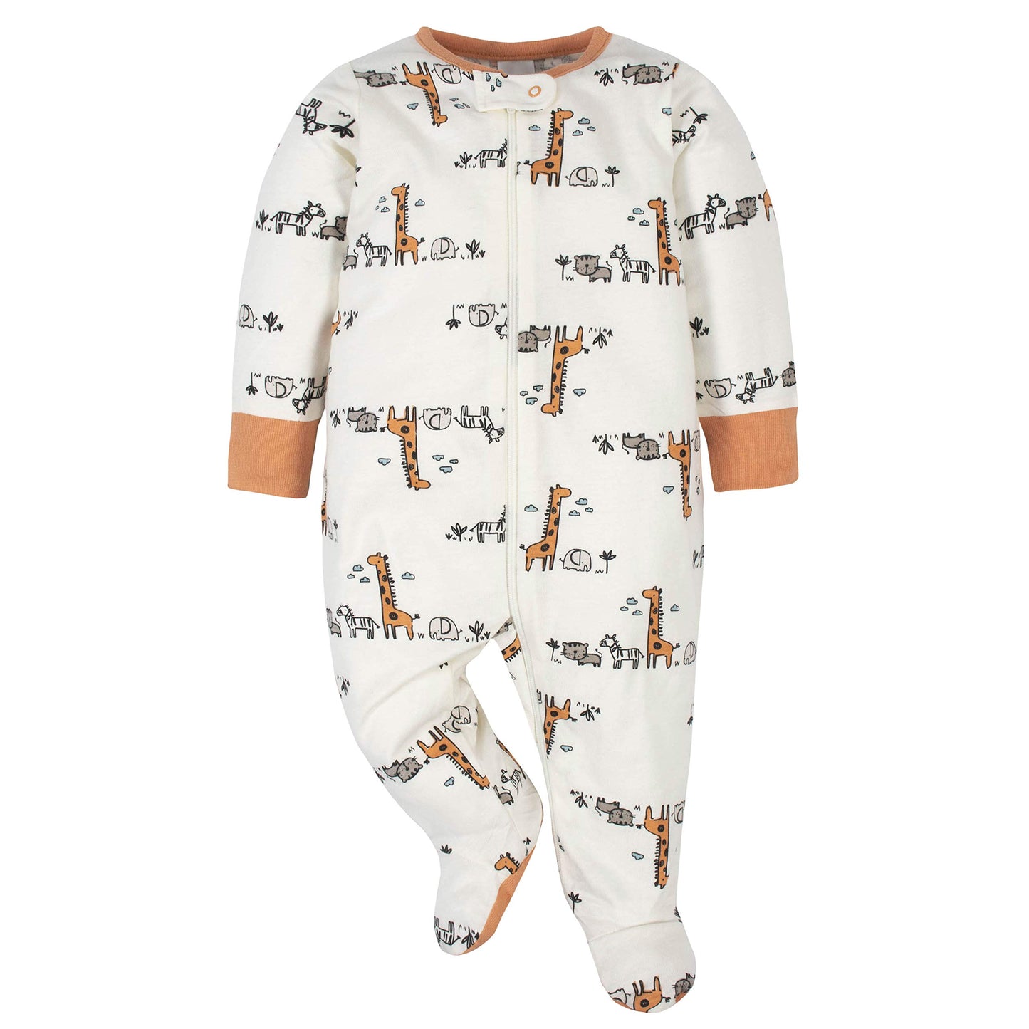 Gerber Baby Boys' 4 Pack Sleep 'N Play Footie, Jungle Blue, Newborn
