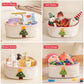 Easter Gift Basket Set Empty With Gift Cards | Bow | Ribbon | Cellophane Bag, Pink Baskets For Storage Cotton Rope Basket With H