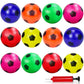 Ynanimery 12 Pack Mini Soccer Balls for Kids, 4 Inflatable Mini Soccer Balls for Indoor Outdoor Games, Small Soccer Balls for