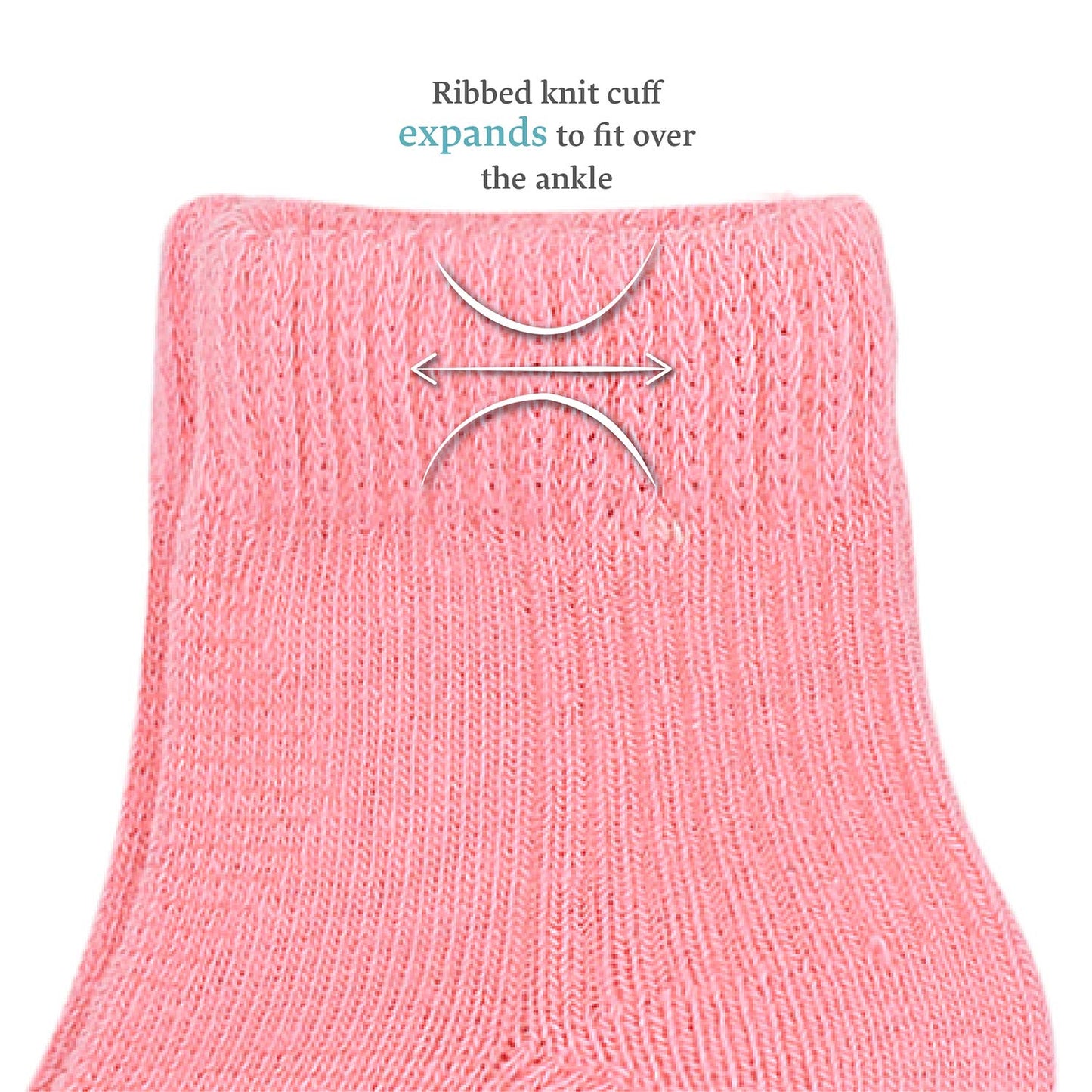 Fruit Of The Loom Baby 14-Pack Grow & Fit Flex Zones Cotton Stretch Socks - Unisex, Girls, Boys (4-5 Years, Pink)