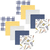 Hudson Baby Unisex Baby Flannel Washcloths, Construction Work 10Pk, One Size