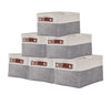 Decomomo Small Baskets | Storage Baskets For Organizing Shelves Linen Closet Bathroom Baby Cloth Nursery Fabric Bulk Decorative