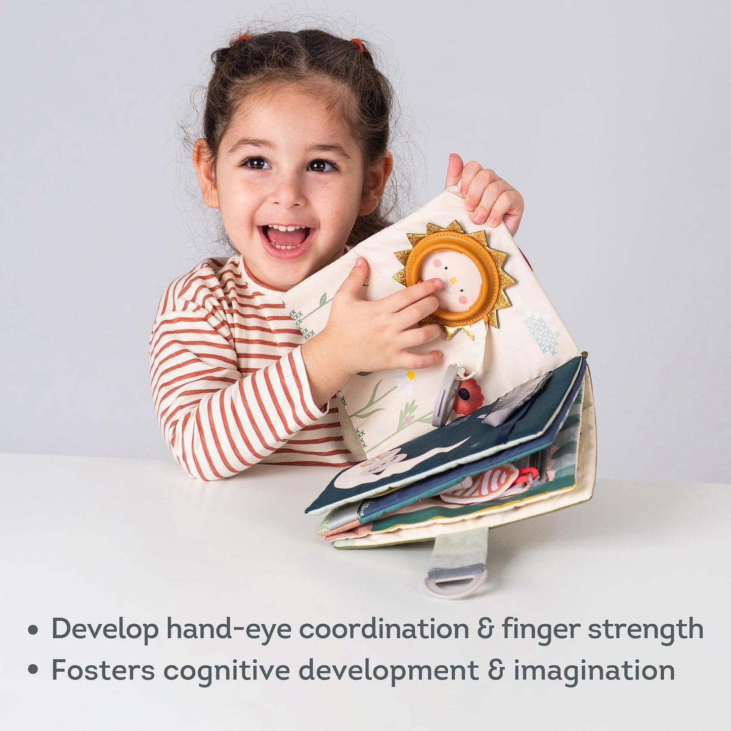 Taf Toys Busy Book for Toddlers 1-3, Montessori Quiet Activity Book with 15 Activities - Opposites Concepts - Ideal Toddler Busy