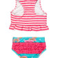 Rufflebutts Upf50+ Catching Rainbows Peplum Tankini - 12-18M