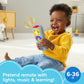 Fisher-Price Baby Learning Toy Laugh & Learn Puppys Remote Pretend TV Control with Music & Lights for Developmental Play Infants