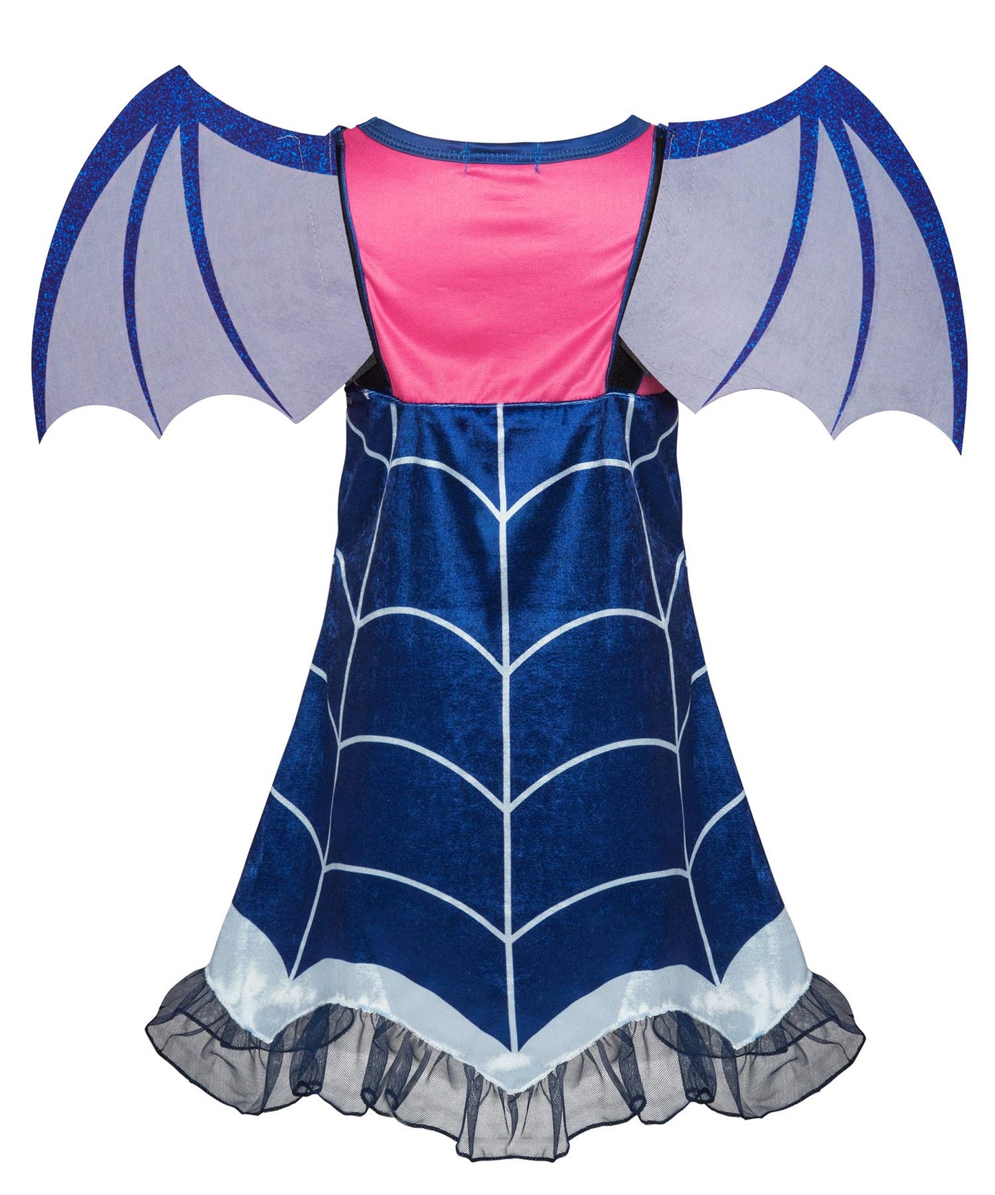 Mssmile Little Girls Cartoon Costume Little Girl Blue Skirt Set Hair Band+Wing Halloween Cosplay Outfit (Blue, 110Cm/4-5Y)