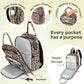 Ruvalino Diaper Bag Backpack, Multifunction Travel Back Pack Maternity Baby Changing Bags, Large Capacity, Waterproof, Yellow Le