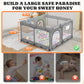 Foldable Playpen For Babies And Toddlers: 50' L X 50' W X 27' H, Large Kids Play Yard, Portable For Indoor And Outdoor Play A