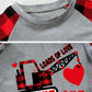 Valentine'S Day Shirt For Toddler Boy Girl Clothes Heart Crane Truck Outfits Buffalo Red Plaid Raglan Sleeve Kids Tee Tops 6T