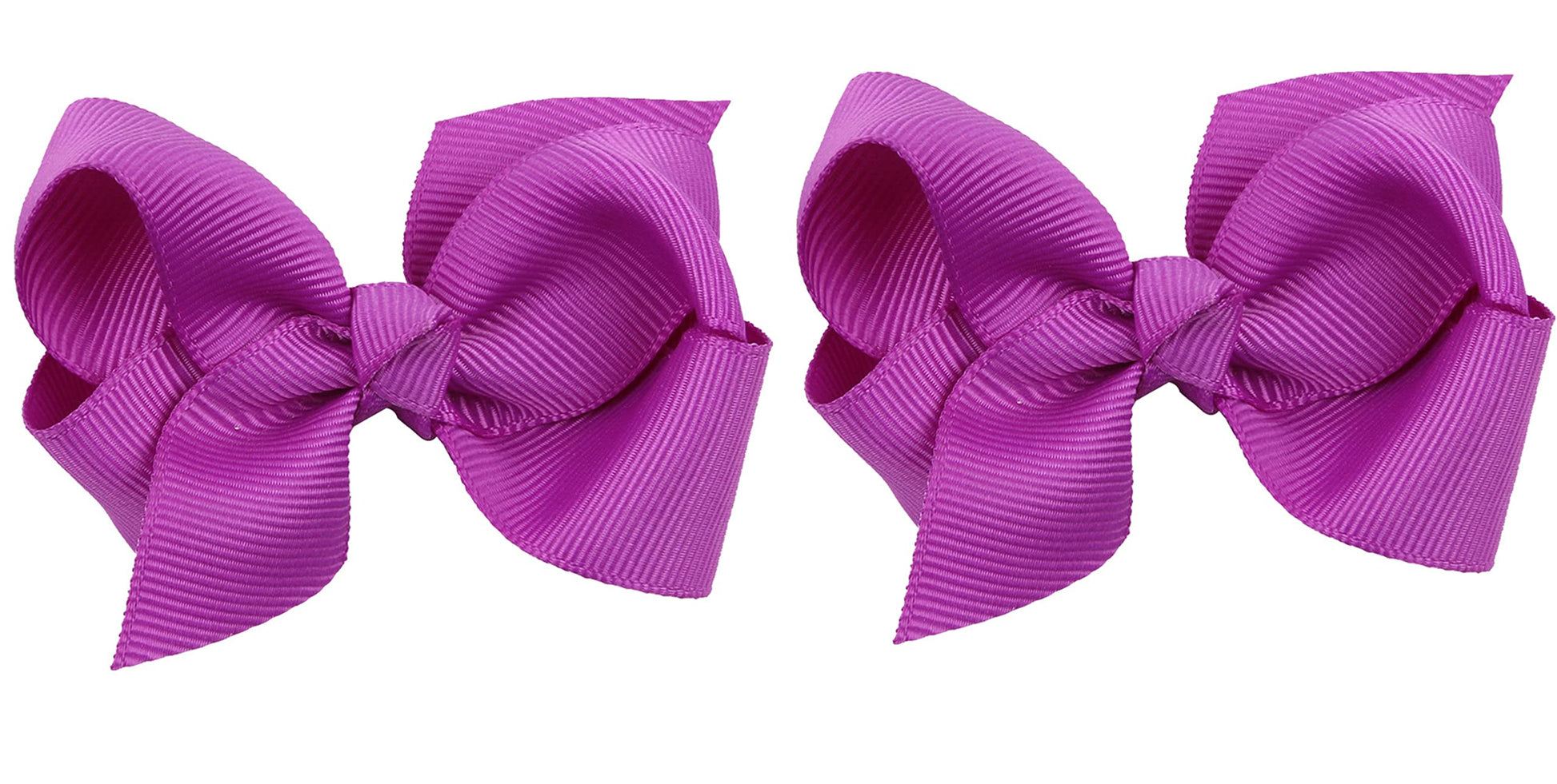 Zoonai 3 Inch Baby Girl Hair Bows Boutique Hair Clip Teens Toddlers Hairpin Headwear - Set Of 2 (Purple)