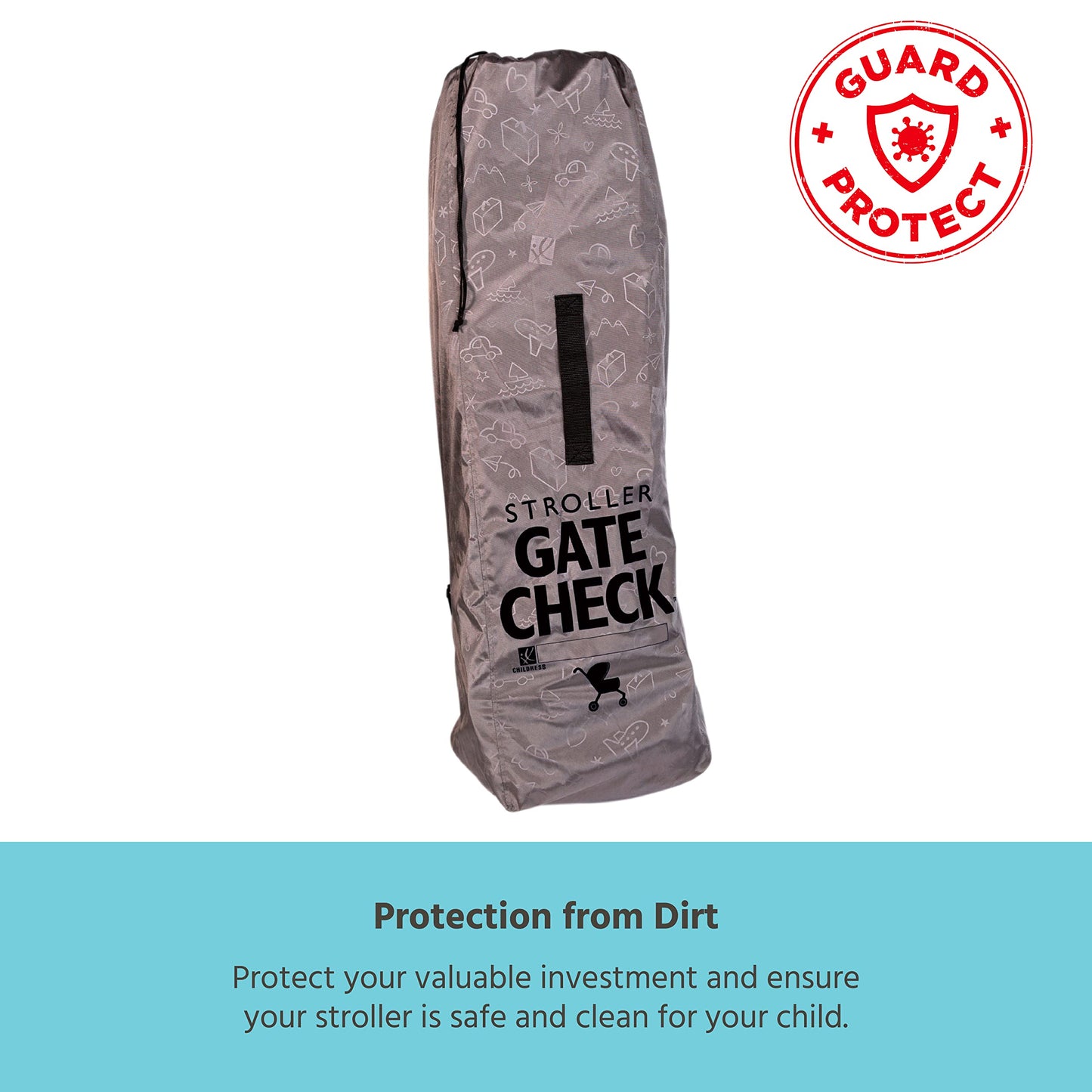 J.L. Childress Deluxe Gate Check Bag For Umbrella Strollers - Premium Heavy-Duty Durable Air Travel Bag, Adjustable Shoulder Str