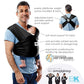 Breeze Baby Ktan Baby Carrier, #1 Easy Pre-Wrapped Baby Sling Gift | Breathable 100% Cotton Mesh | Hands Free Wrap for Infants