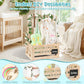 Jupwalz Wooden Baby Shower Crate Closet With Hangers, Letters, Dividers - Easy Assembly Basket For Newborn Boys Girls - Pregnanc