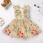 Fairy Dress Toddler, Party Dress For Little Girls Boho Lace Hippie Flower Puffy Wedding Guest Birthday Fancy Dance Gown For Kids